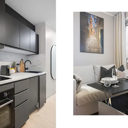 아파트 King Bed - Behind Bryggen - Renovated Des 23 베르겐