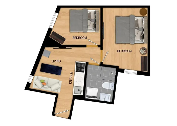 Apartment King Bed - Behind Bryggen - Renovated Des 23 Bergen